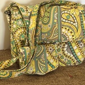 Vera Bradley Lemon Parfait Spring 2011 Retired Pattern Rachel Bag EUC